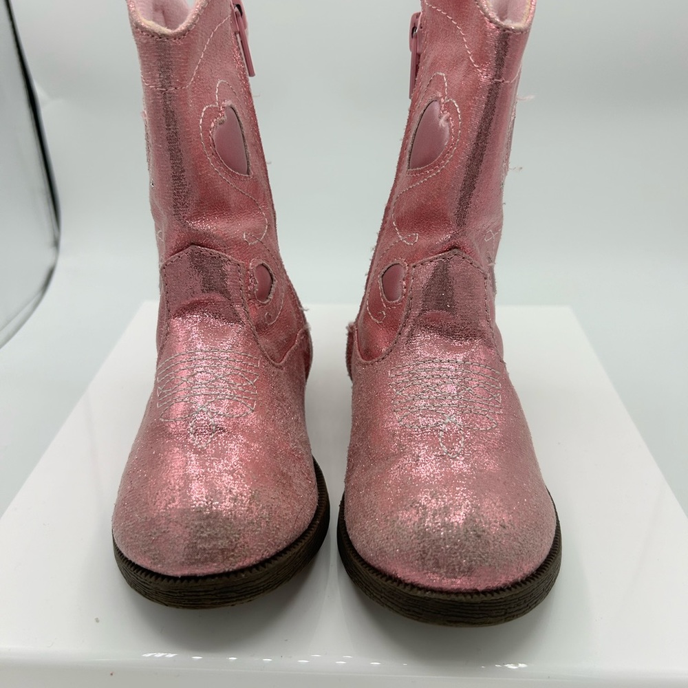 Toddler girls Okie Dokie pink western boots size 8M